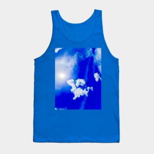 Fluffy cloud shape cloudscape at blue sky Tank Top